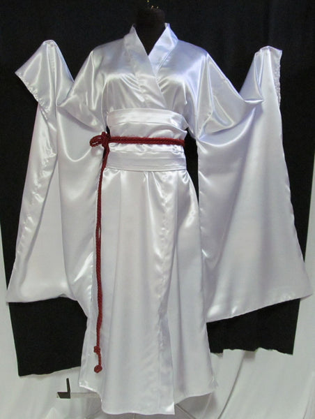 Costume Cosplay Plus Size 16 18 20 22 24 Yae Kurosawa Fatal Frame 2 White Satin Kimono