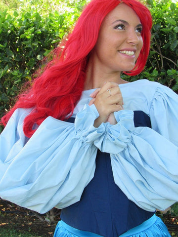 Little Mermaid Costume Gown Land Dress Skirt Corset for Teens Adults 3 Pc Ariel Princess Cosplay