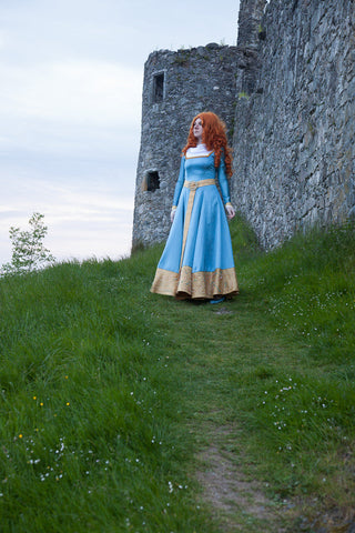 blue princess dress Merida Brave costume