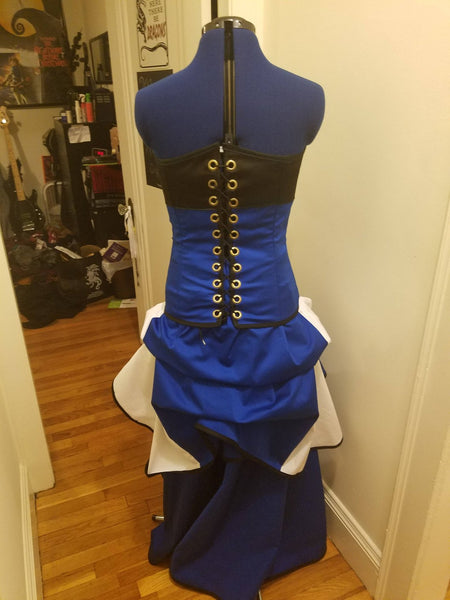 Tardis dress corset back blue dress plus size